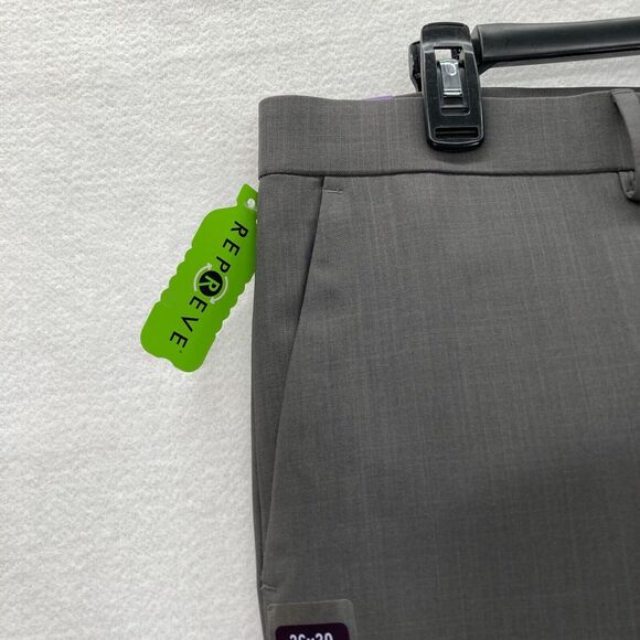 Haggar Dress Pants Women's 36x30 Gray Performance Stretch Straight Leg Waistband - Picture 3 of 12